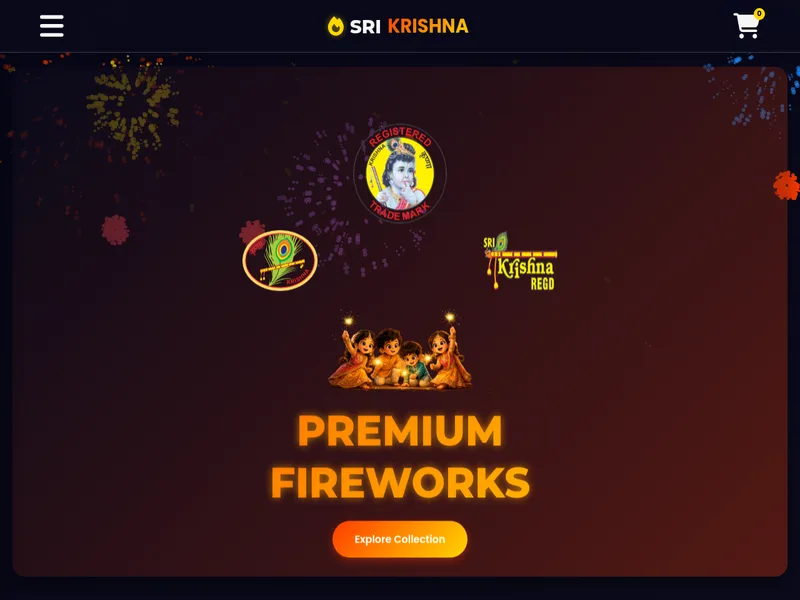 Sri Krishna Crackers website