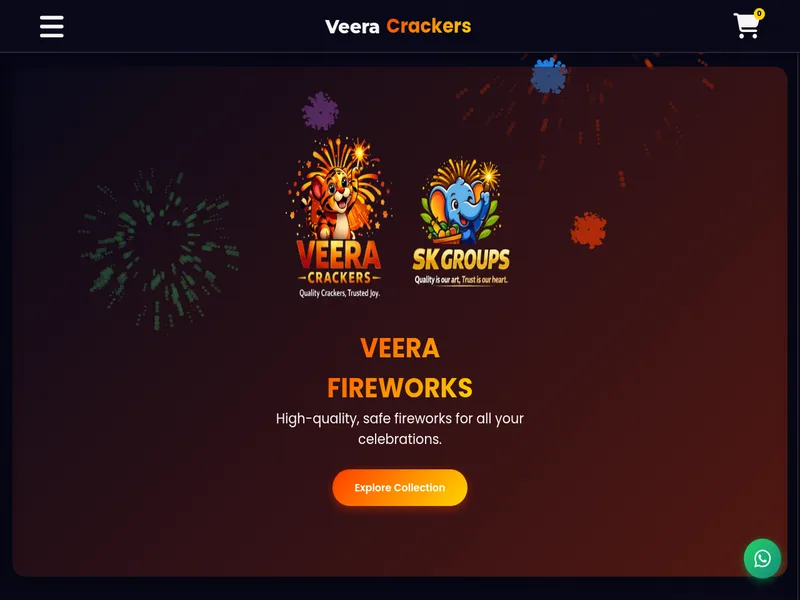 Veera Crackers website